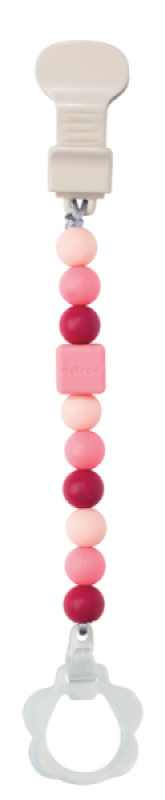 Attache Sucette Rose Corail Lapidou Nattou Attache Sucette Rose Corail Lapidou de chez Nattou, collection Lapidou