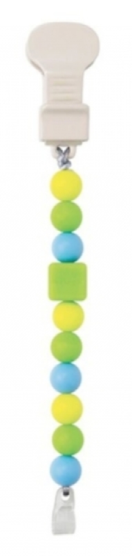 Attache Tétine Bleu Vert Lapidou Nattou Attache Tétine Bleu Vert Lapidou de chez Nattou, collection Lapidou