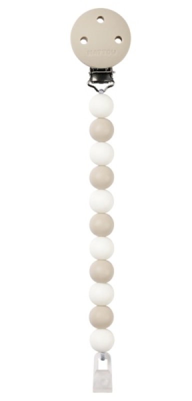Attache Tétine Silicone Beige Nattou Attache Tétine Silicone Beige de chez Nattou, collection Silicone