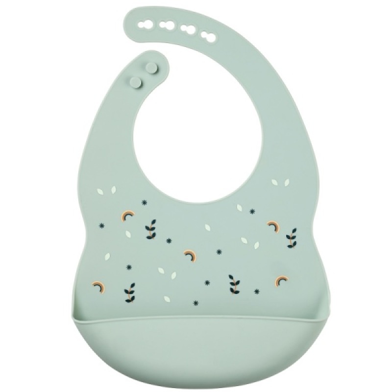 Bavoir Silicone Arc en Ciel et Feuilles Nattou Bavoir Silicone Arc en Ciel et Feuilles de chez Nattou, collection Silicone