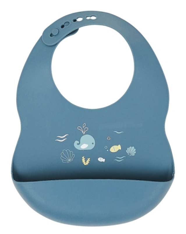 Bavoir Silicone Univers Marin Nattou Bavoir Silicone Univers Marin de chez Nattou, collection Silicone