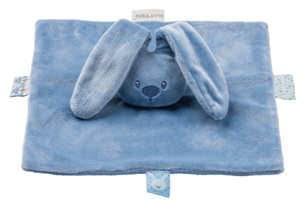 Doudou Lapin Bleu Lapidou Nattou Doudou Lapin Bleu Lapidou de chez Nattou, collection Lapidou
