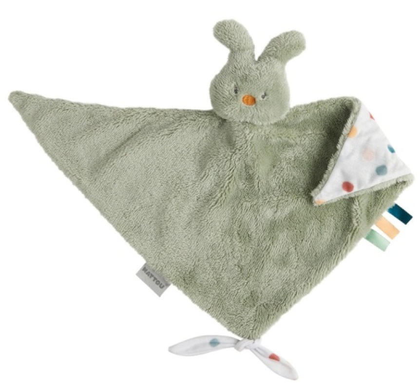 Doudou Lapin Tipidou Vert Nattou Doudou Lapin Tipidou Vert de chez Nattou, collection Lapidou