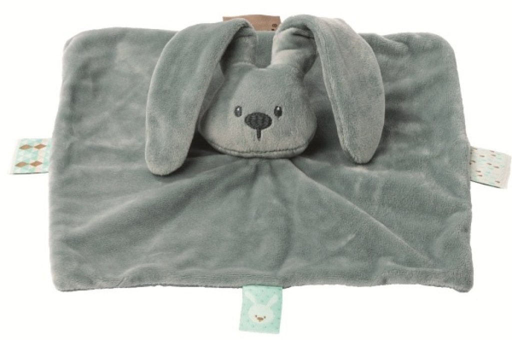 Doudou Lapin Vert de Gris Lapidou Nattou Doudou Lapin Vert de Gris Lapidou de chez Nattou, collection Lapidou