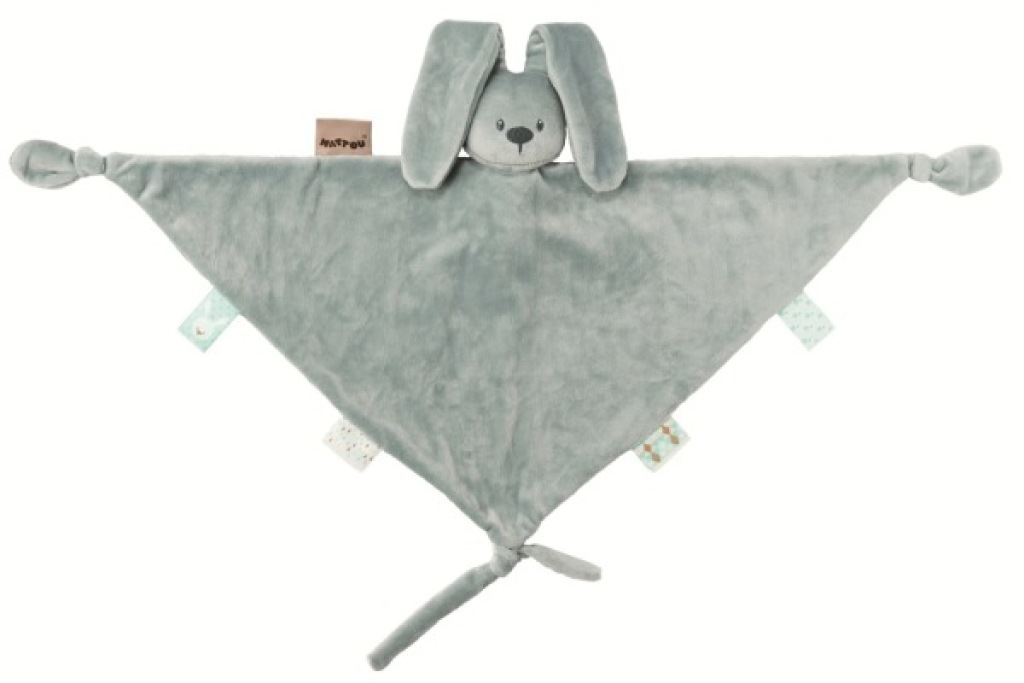 Doudou Maxi Lapin Vert de Gris Lapidou Nattou Doudou Maxi Lapin Vert de Gris Lapidou de chez Nattou, collection Lapidou