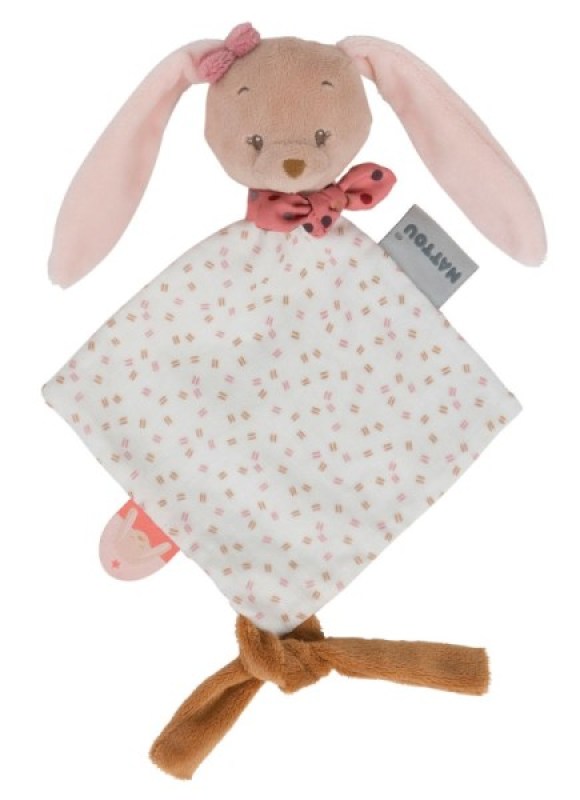 Doudou Mini Lapin Pauline Nattou Doudou Mini Lapin Pauline de chez Nattou, collection Pauline et Sasha