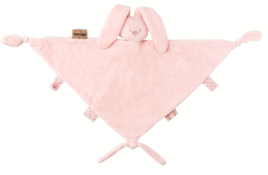 Maxi Doudou Lapin Rose Lapidou Nattou Maxi Doudou Lapin Rose Lapidou de chez Nattou, collection Lapidou