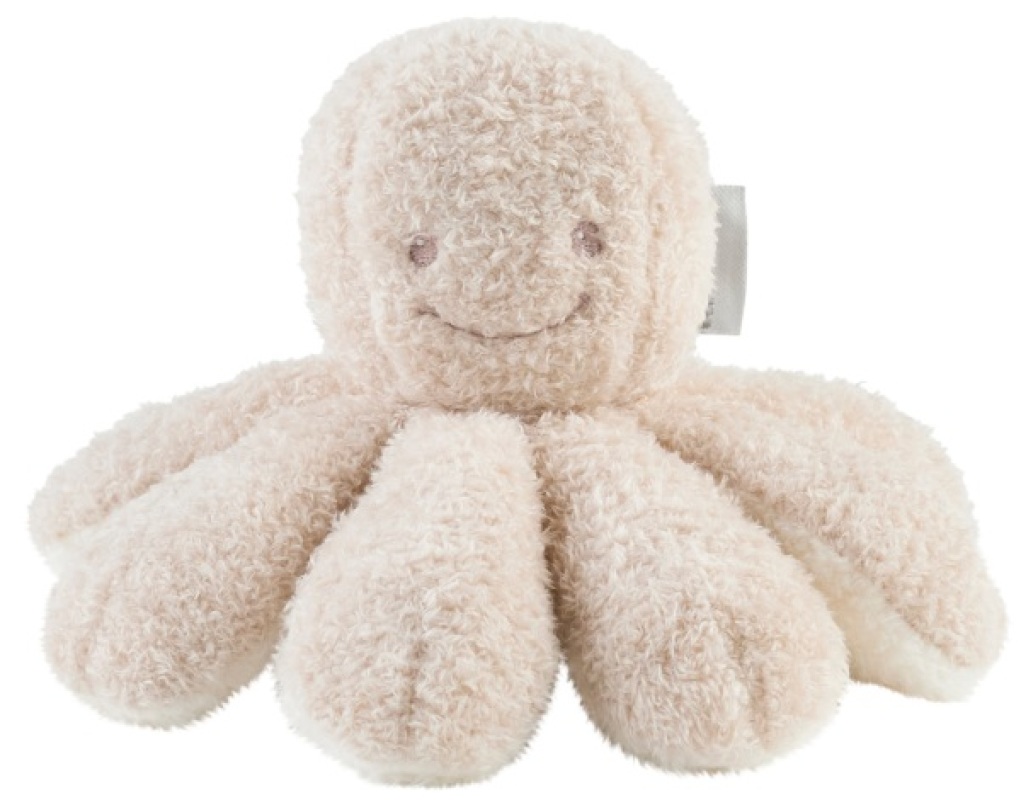Peluche Pieuvre Grelot Teddy Beige Nattou Peluche Pieuvre Grelot Teddy Beige de chez Nattou, collection Teddy