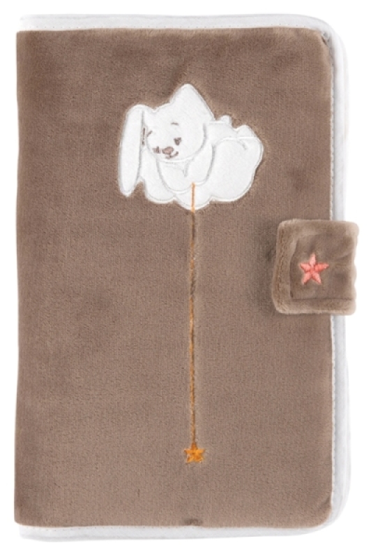 Housse Protectrice En Coton Doux Pour Carnet De Santé Bébé - Motif Ours Et Baleine, Fermeture éclair, Lavable, 25x16.5cm
