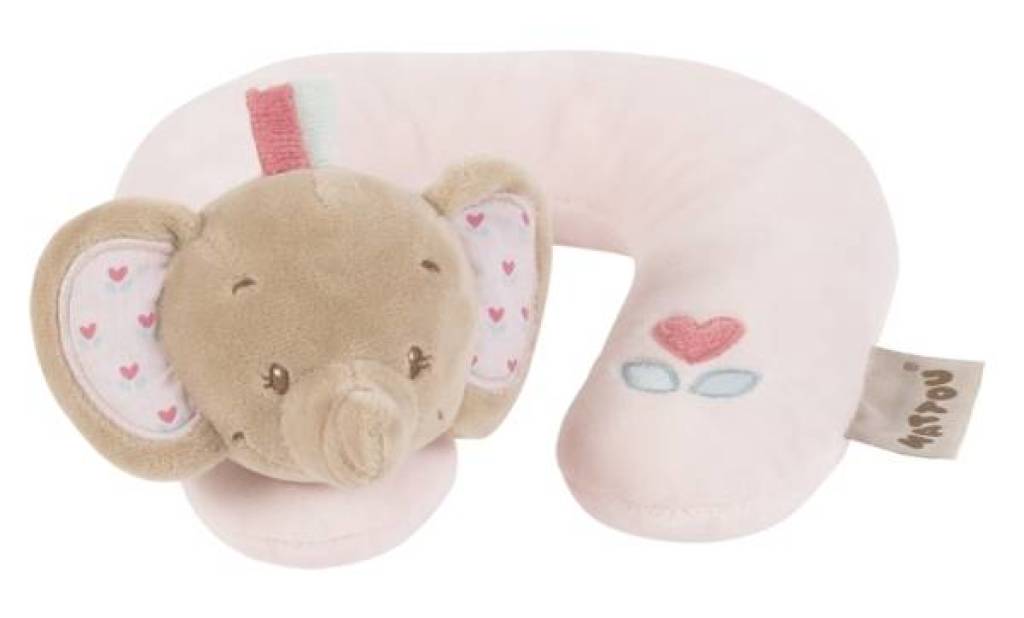 Tour de Cou Eléphant Rose - Naissance Nattou Tour de Cou Eléphant Rose - Naissance de chez Nattou, collection Anciennes Collections Nattou