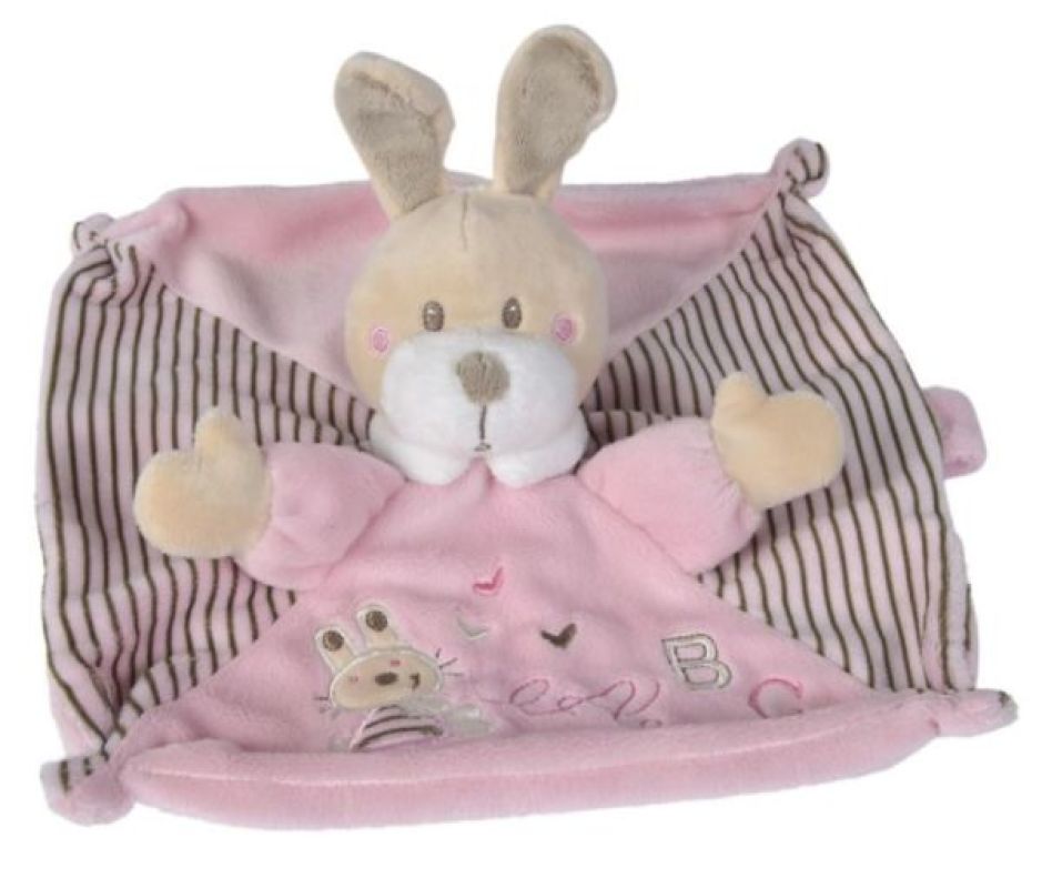 Doudou Lapin Rose Nicotoy Doudou Lapin Rose de chez Nicotoy, collection Baby Collection