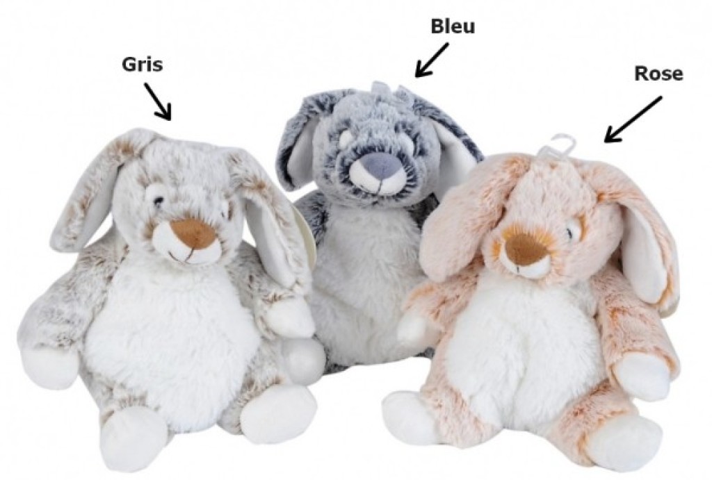 Peluche Lapin Bleu - 20 cm Nicotoy Peluche Lapin Bleu - 20 cm de chez Nicotoy, collection Baby Collection