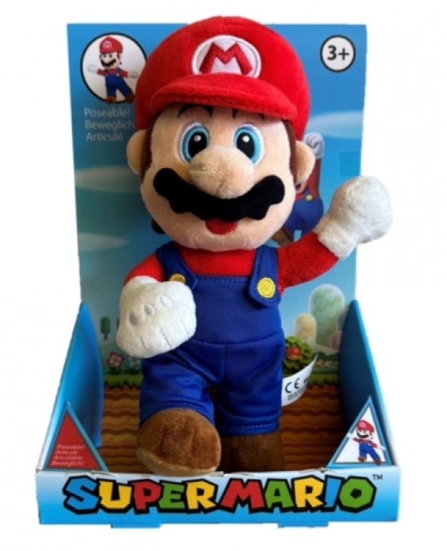Peluche Mario Articulée - 25 cm Nicotoy Peluche Mario Articulée - 25 cm de chez Nicotoy, collection Universal - Dreamwork