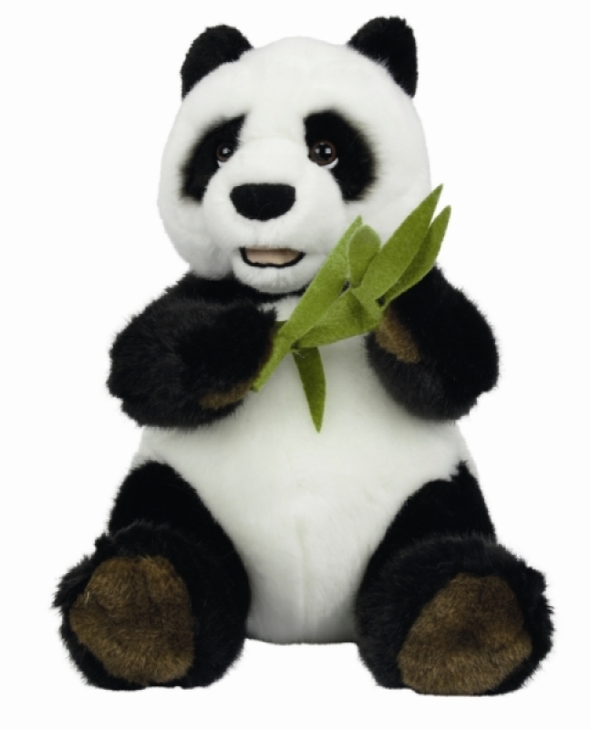 Peluche Panda avec Bambou - 25 cm de chez Nicotoy, collection Les Animaux