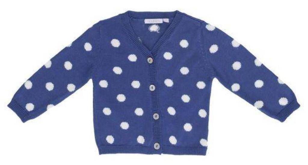 Noukies Cardigan Bleu à Pois BDM Girl Noukies Cardigan Bleu à Pois BDM Girl