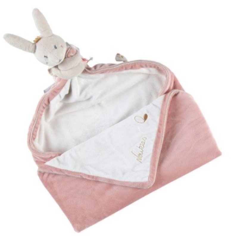 Doudou Couverture Lapin Pili Noukies Doudou Couverture Lapin Pili de chez Noukies, collection Lina et Joy