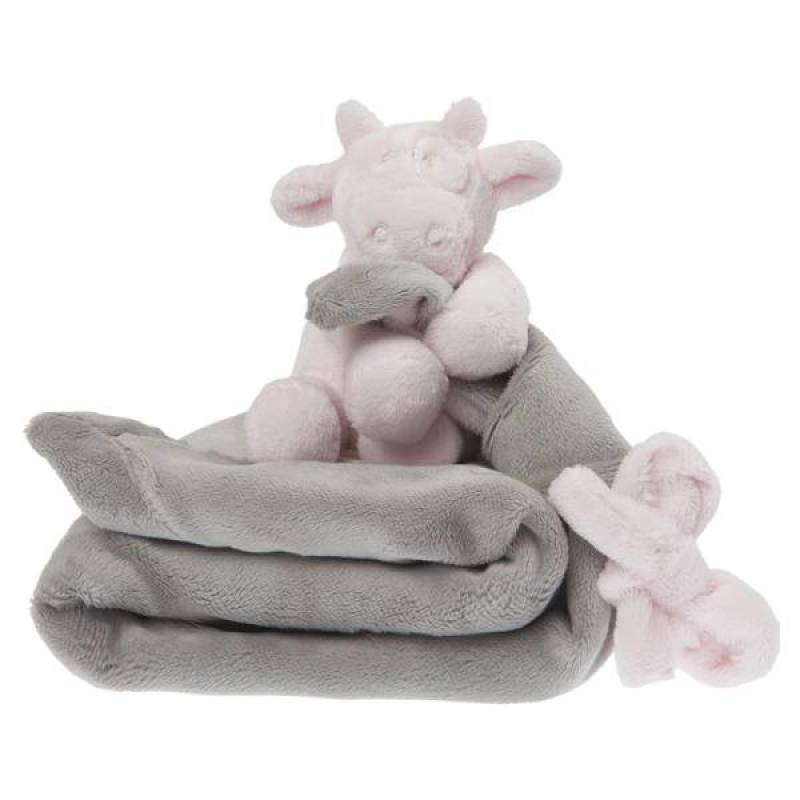 Noukies Doudou Couverture Lola Rose Cocon Gris Clair Mix and Match Noukies Doudou Couverture Lola Rose Cocon Gris Clair Mix and Match