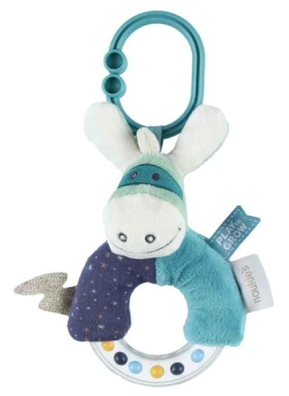Hochet Paco Super Héros Noukies Hochet Paco Super Héros de chez Noukies, collection La gamme de jouets d’éveil