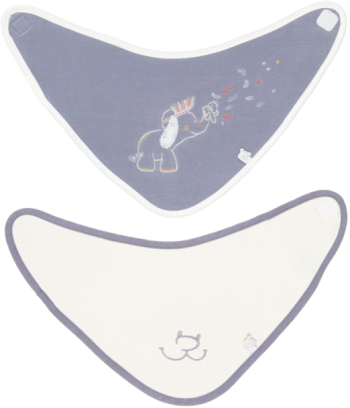 Lot de 2 Bavoir Bandana Bao et Wapi Noukies Lot de 2 Bavoir Bandana Bao et Wapi de chez Noukies, collection Bao & Wapi