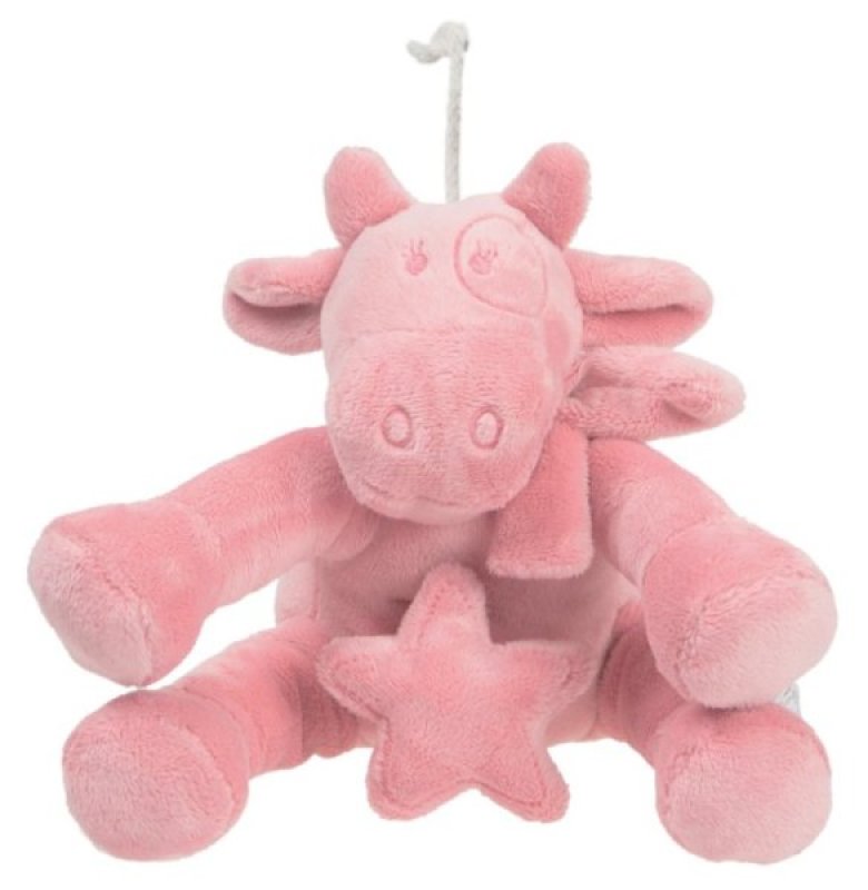 Peluche Musicale Vache Lola Macaron - 20 cm Noukies Peluche Musicale Vache Lola Macaron - 20 cm de chez Noukies, collection Mix and Match