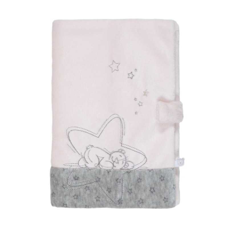 Noukies Protège Carnet de santé Poudre d'étoiles Rose Noukies Protège Carnet de santé Poudre d'étoiles Rose