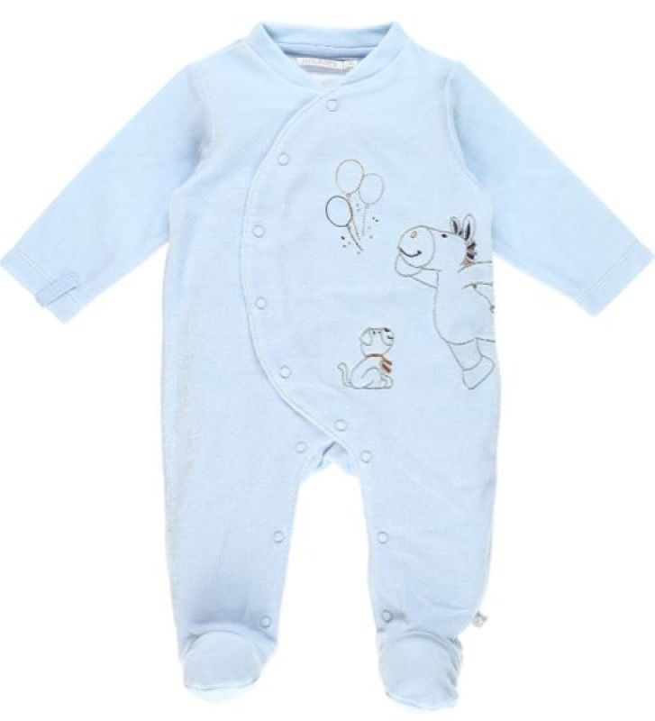 Noukies Pyjama Achille et Zebrito Bleu Cocon - 1 Mois Noukies Pyjama Achille et Zebrito Bleu Cocon - 1 Mois