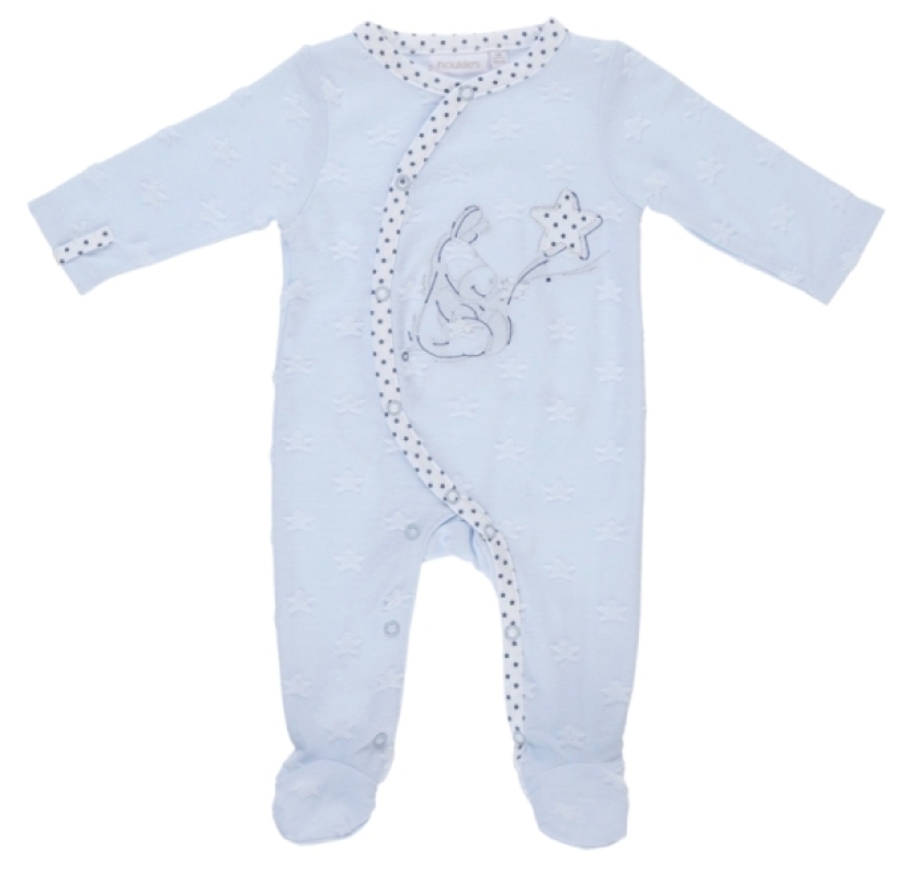 Noukies Pyjama Ane Paco Coton Boy Ciel - Naissance Noukies Pyjama Ane Paco Coton Boy Ciel - Naissance