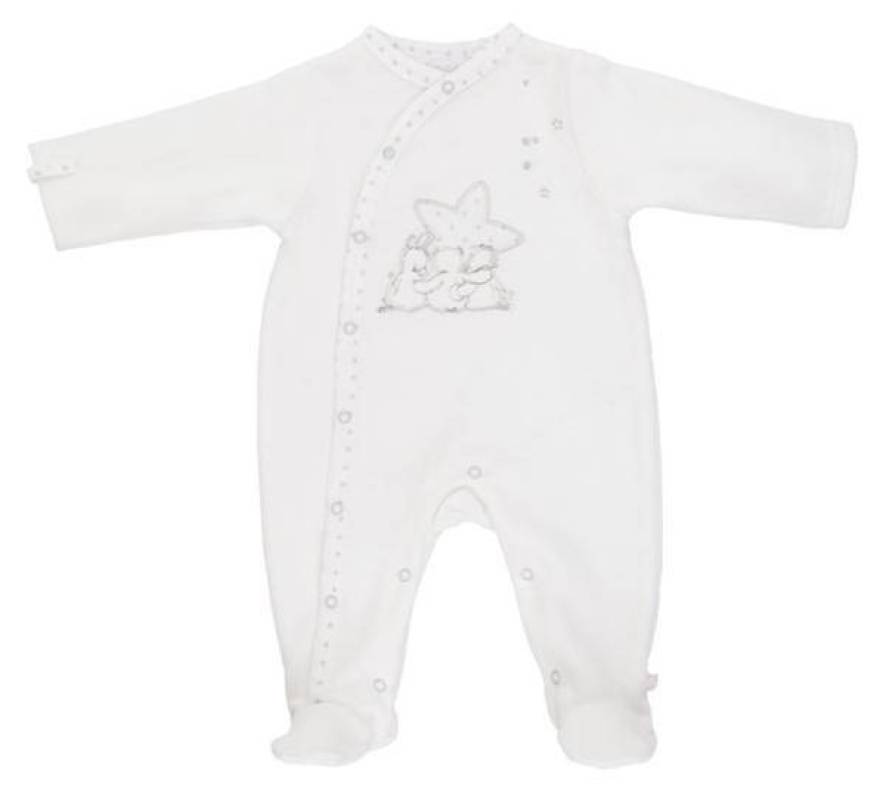 Noukies Pyjama Blanc Poudre d'Etoiles - 6 mois Noukies Pyjama Blanc Poudre d'Etoiles - 6 mois