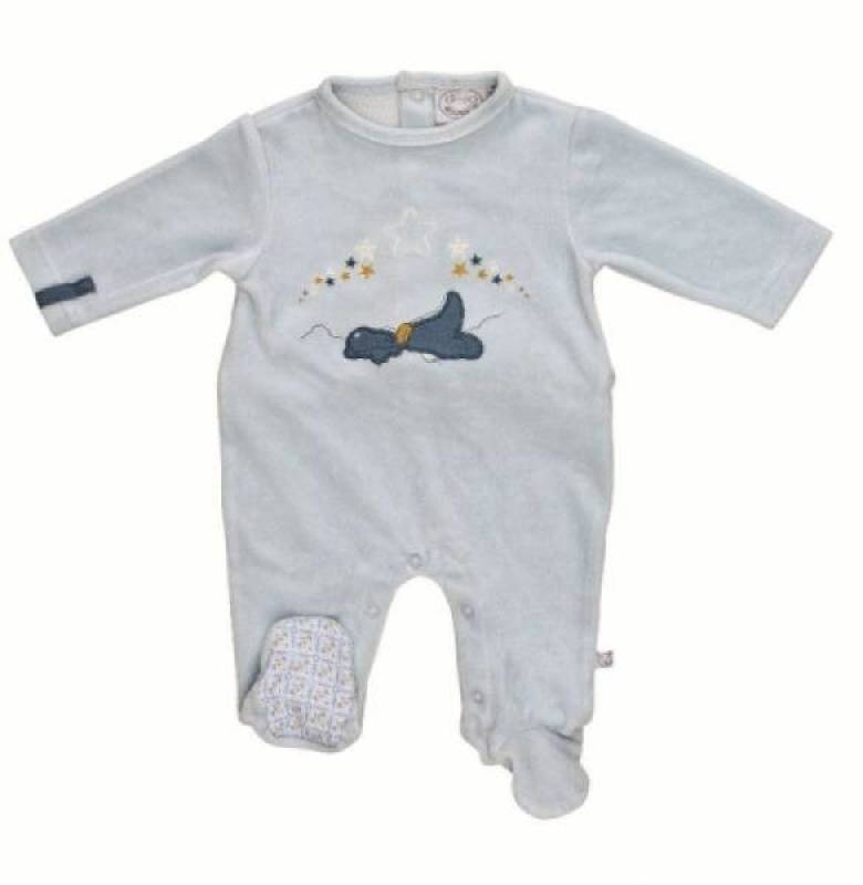 Pyjama Funny Dragon Victor Bleu - 1 mois Noukies Pyjama Funny Dragon Victor Bleu - 1 mois de chez Noukies, collection Pyjamas Garçon