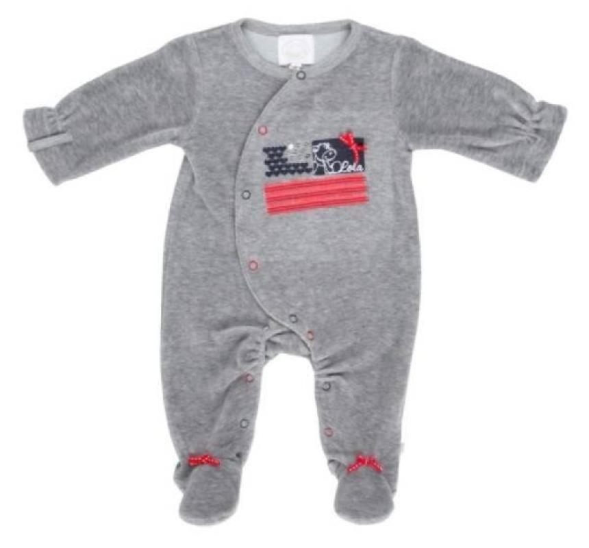 Pyjama Gris Lola - 12 mois Noukies Pyjama Gris Lola - 12 mois de chez Noukies, collection Pyjamas Fille