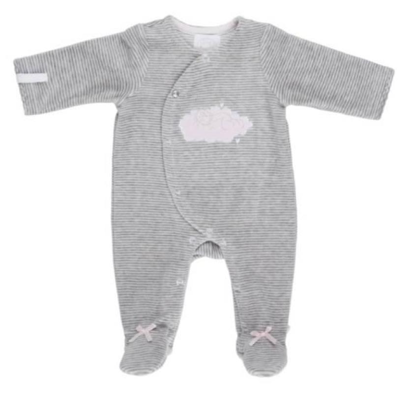 Noukies Pyjama Gris Rayé Lola 12 mois Noukies Pyjama Gris Rayé Lola 12 mois