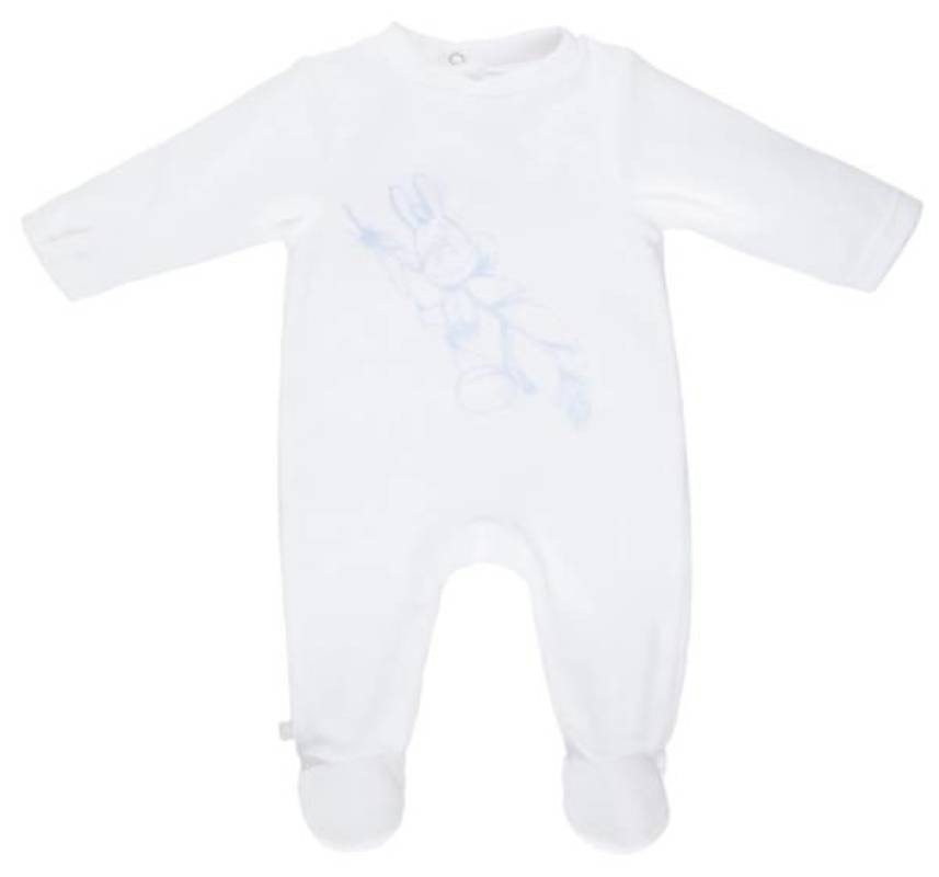 Noukies Pyjama Velours Blanc Ane Paco Cocon Boy - 12 mois Noukies Pyjama Velours Blanc Ane Paco Cocon Boy - 12 mois