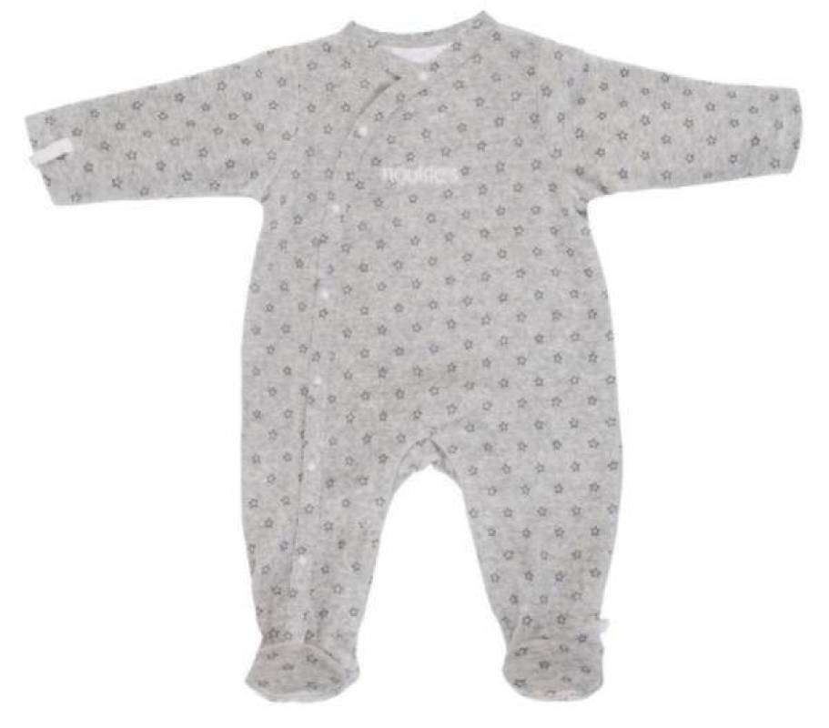 Pyjama Velours Gris Poudre d'Etoiles - 1 Mois Noukies Pyjama Velours Gris Poudre d'Etoiles - 1 Mois de chez Noukies, collection Pyjamas Garçon