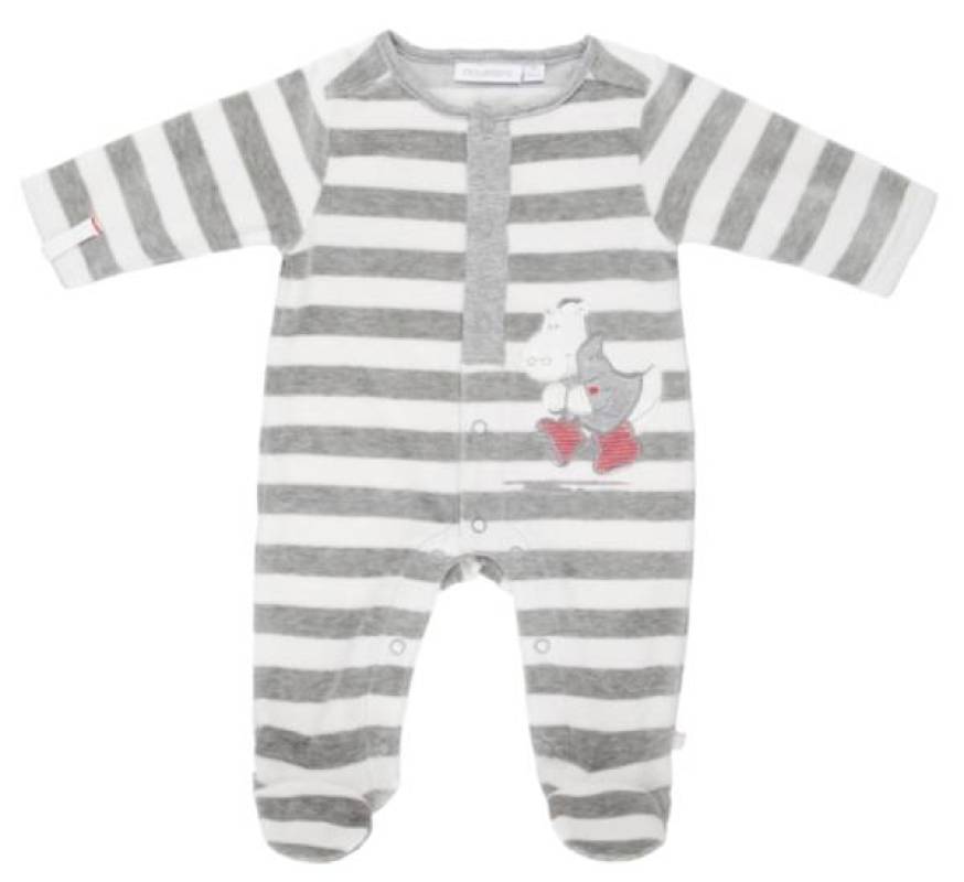 Noukies Pyjama Velours Rayé Gris Victor BDM Boy - 6 mois Noukies Pyjama Velours Rayé Gris Victor BDM Boy - 6 mois