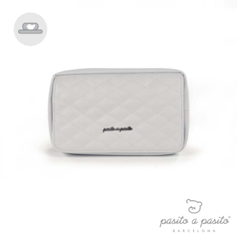 Pasito A Pasito Housse de lingettes matelassée Inés Gris Pasito A Pasito Housse de lingettes matelassée Inés Gris