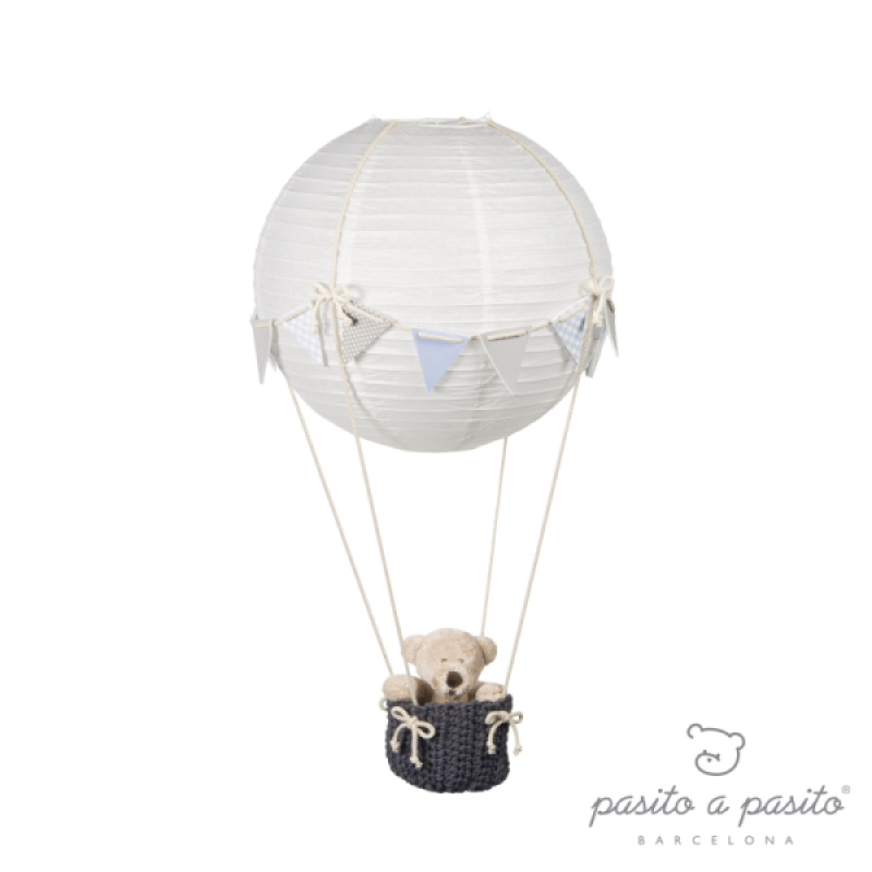 Pasito A Pasito Lampe Montgolfière Fanions Bleu Pasito A Pasito Lampe Montgolfière Fanions Bleu