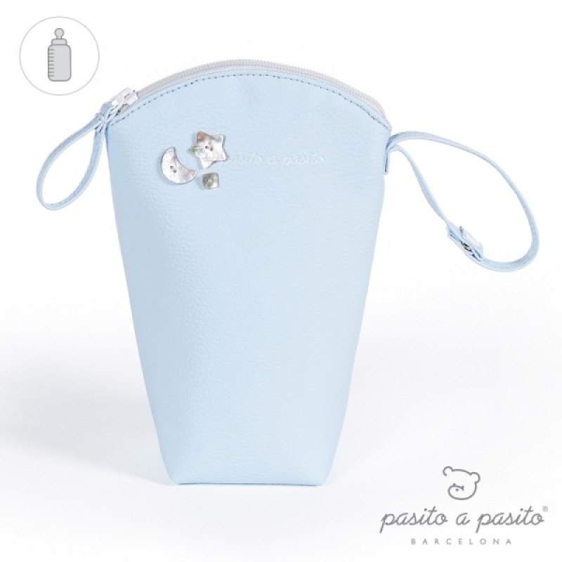 porte Biberon Elodie Bleu Pasito A Pasito porte Biberon Elodie Bleu de chez Pasito A Pasito, collection Fin de Collection Pasito