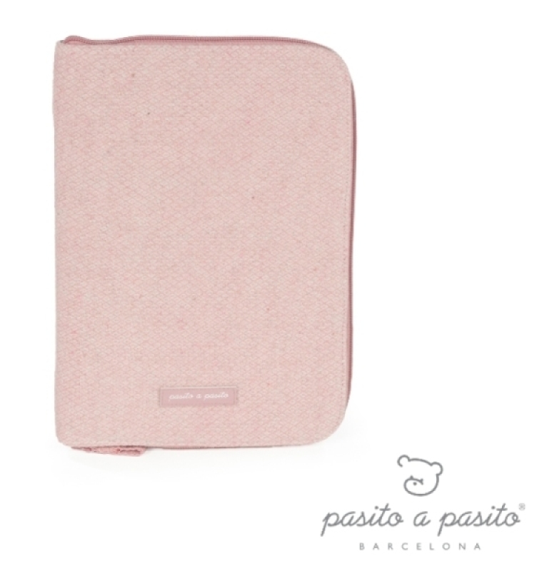 Protège carnet de santé Bohemian Rose de chez Pasito A Pasito, collection Fin de Collection Pasito