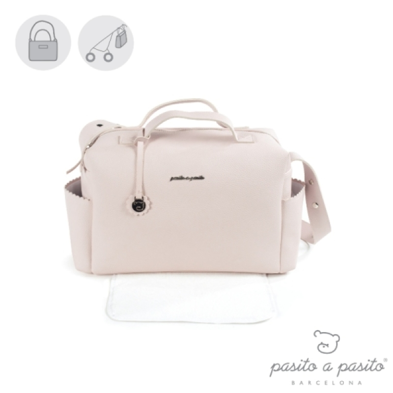 Sac à langer Biscuit Rose Pasito A Pasito Sac à langer Biscuit Rose de chez Pasito A Pasito, collection Biscuit