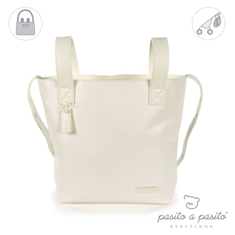 Sac à Langer New Cotton Blanc Cassé Pasito A Pasito Sac à Langer New Cotton Blanc Cassé de chez Pasito A Pasito, collection Fin de Collection Pasito