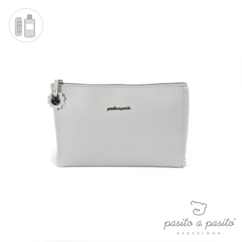 Trousse de toilette Biscuit Gris Pasito A Pasito Trousse de toilette Biscuit Gris de chez Pasito A Pasito, collection Biscuit