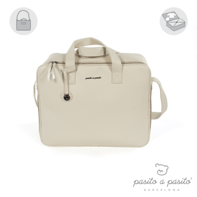Valise de Maternité Biscuit Beige Pasito A Pasito Valise de Maternité Biscuit Beige de chez Pasito A Pasito, collection Biscuit