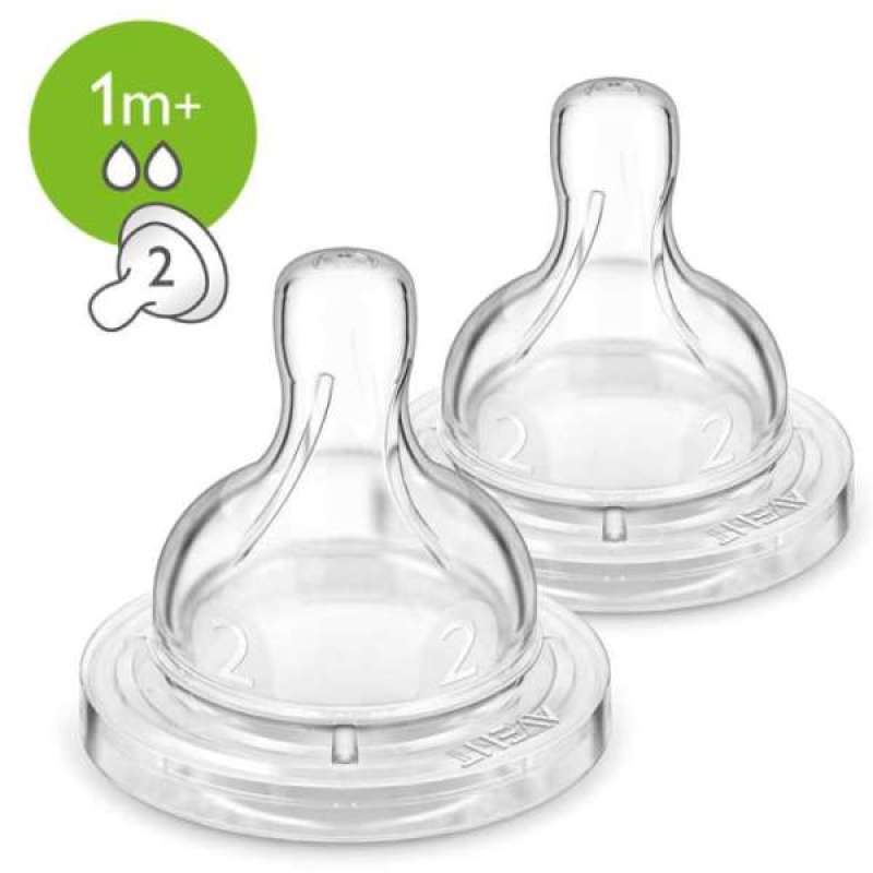 Philips Avent Lot de 2 Tétines Débit Lent Philips Avent Lot de 2 Tétines Débit Lent
