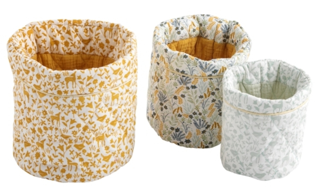 Lot de 3 Paniers De Rangement Promenons nous Sauthon Lot de 3 Paniers De Rangement Promenons nous de chez Sauthon, collection Promenons Nous