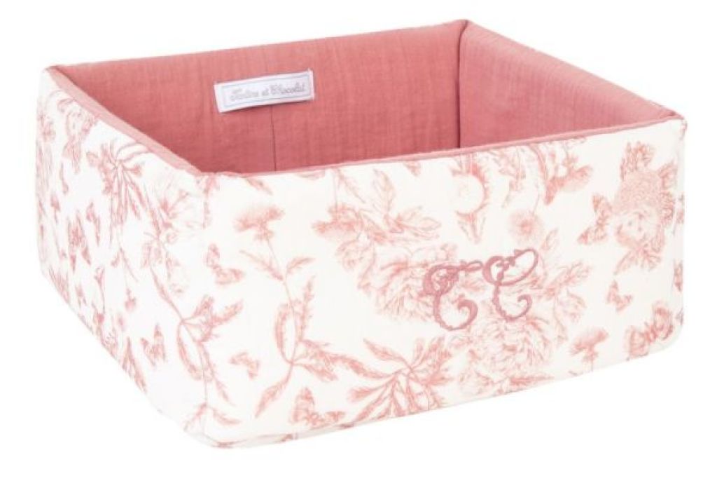 Panier de Rangement Toile de Jouy Tartine et Chocolat Panier de Rangement Toile de Jouy de chez Tartine et Chocolat, collection Toile de Jouy