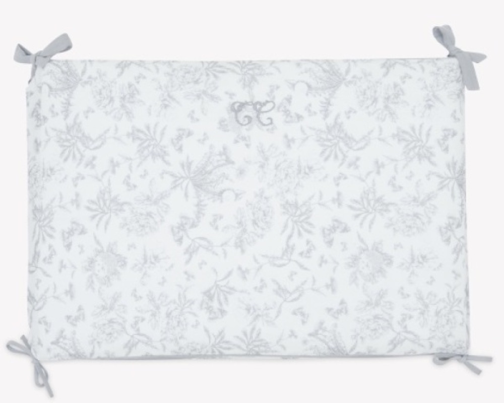 Tour de Lit Toile de Jouy Gris Tartine et Chocolat Tour de Lit Toile de Jouy Gris de chez Tartine et Chocolat, collection Toile de Jouy