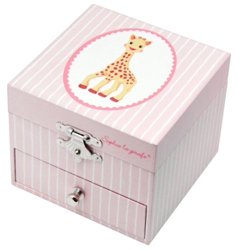 Boite à Musique Phosphorescente Sophie La Girafe Rose Trousselier Boite à Musique Phosphorescente Sophie La Girafe Rose de chez Trousselier, collection Sophie la Girafe