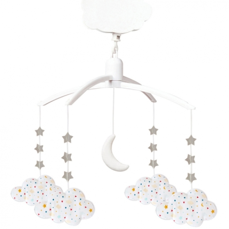 Mobile Musical Nuage Tissus Etoiles Trousselier Mobile Musical Nuage Tissus Etoiles de chez Trousselier, collection Mobiles Musicaux