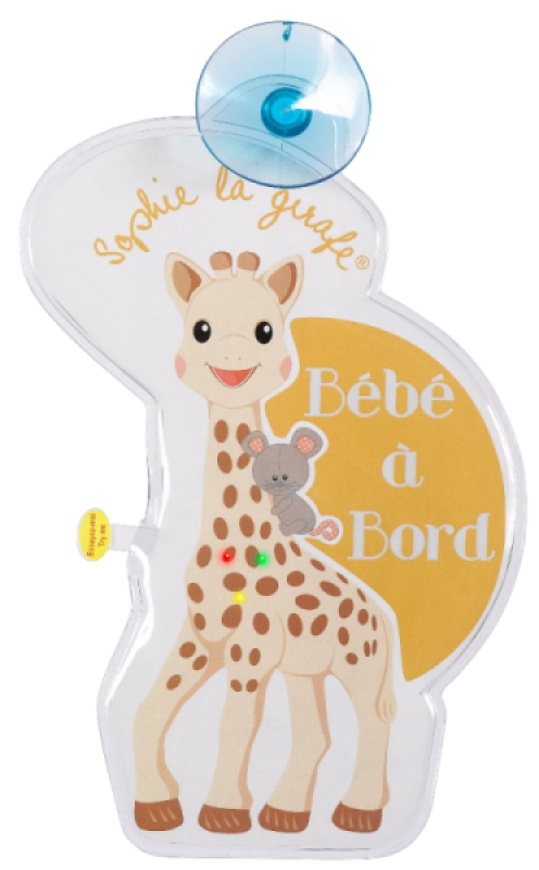 Bébé à Bord Lumineux Sophie la Girafe de chez Vulli, collection Fresh Touch