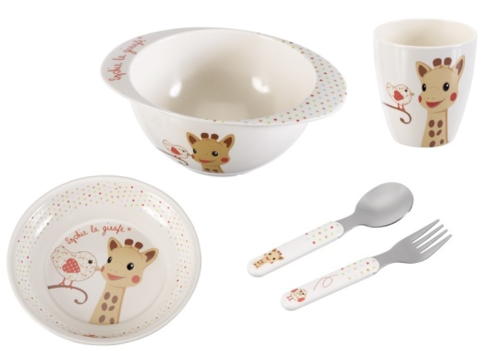 Coffret Repas Sophie la Girafe Rose Kiwi Vulli Coffret Repas Sophie la Girafe Rose Kiwi de chez Vulli, collection Fresh Touch